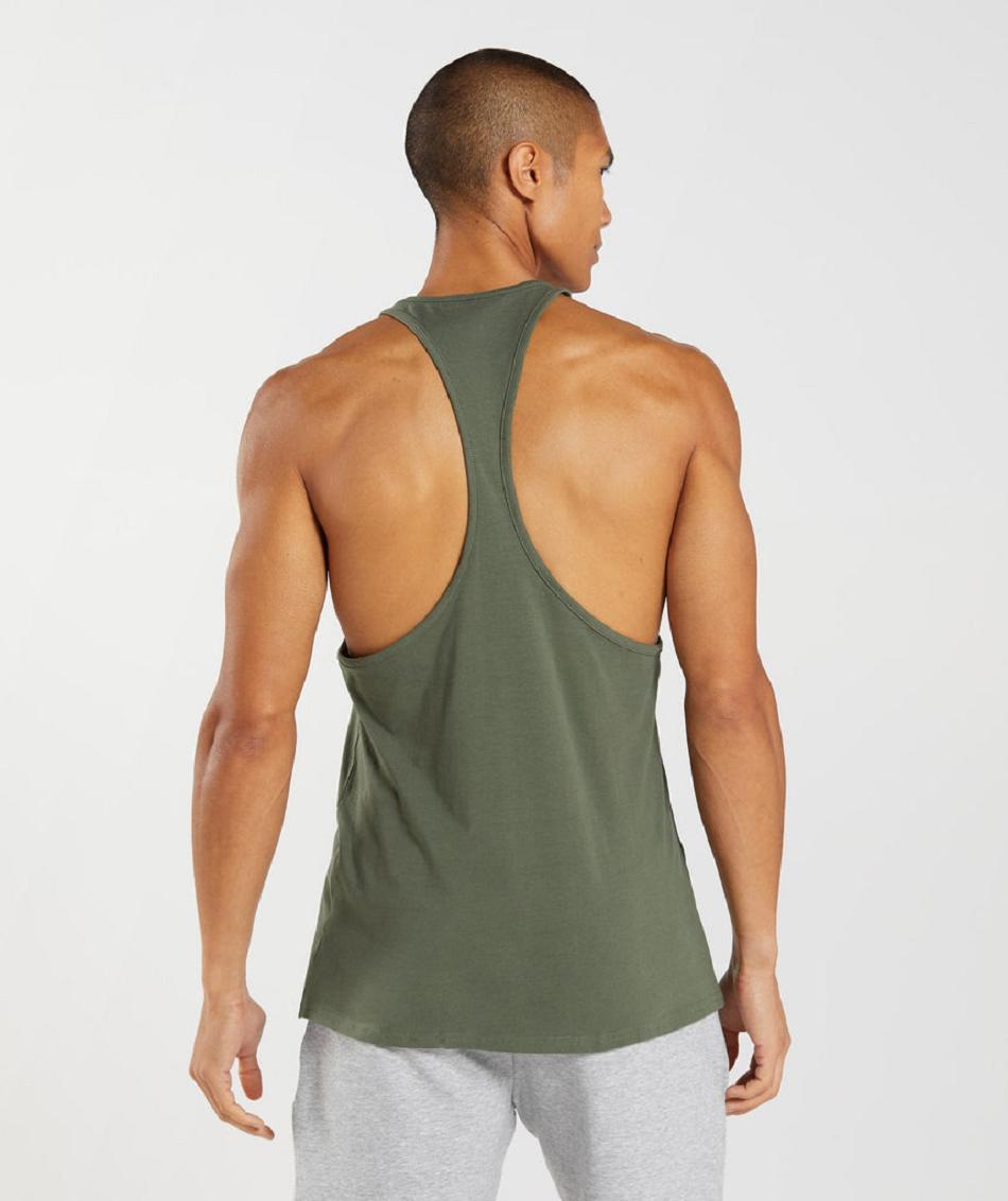 Stringers Gymshark Block Hombre Verde Oliva | CO 3557OKI